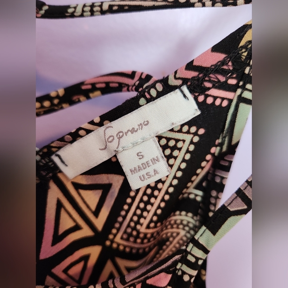 Soprano Colorful Striped/Polkadoted Tank Top - Picture 5 of 6